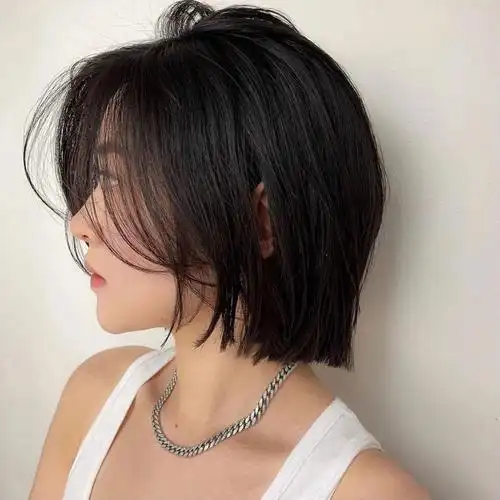 一刀切减龄短发#一刀切短发  #减龄发型  #超a短发  #女生短发发型