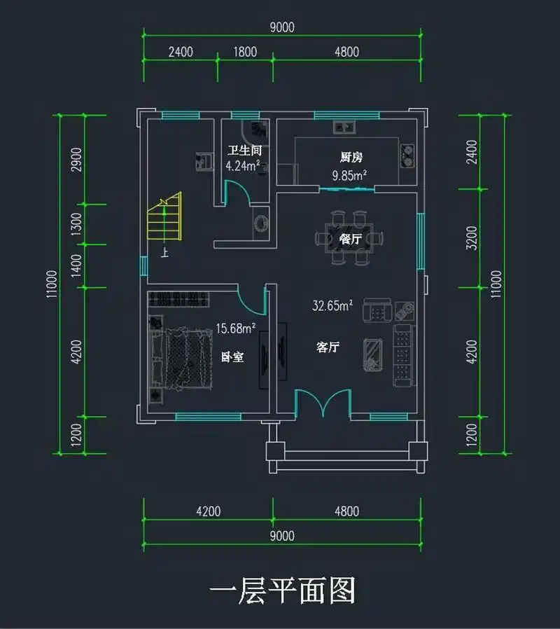 两开间三层别墅,面宽9米深11米,外观很美 92房屋概况 编号: dc0868