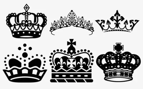 手绘各种皇冠装饰
