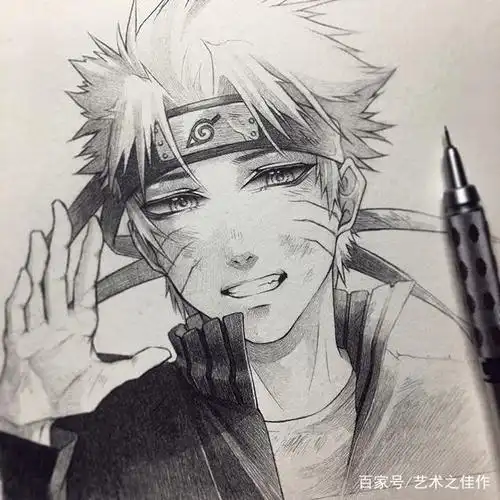 铅笔人物手绘,帅气十足的动漫小哥哥