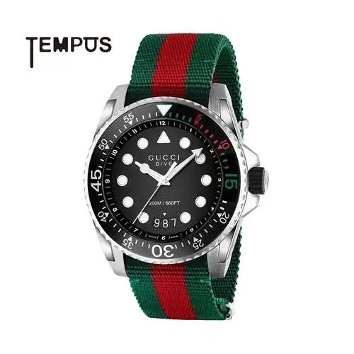 gucci古驰正品手表男运动潜水夜光功能腕表时尚复古男表ya136209