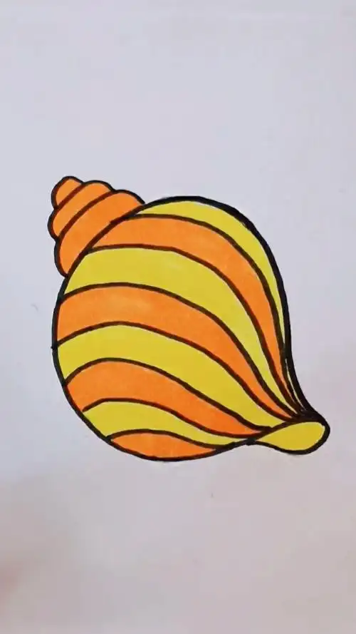 今天教大家画个海螺,简单易学
