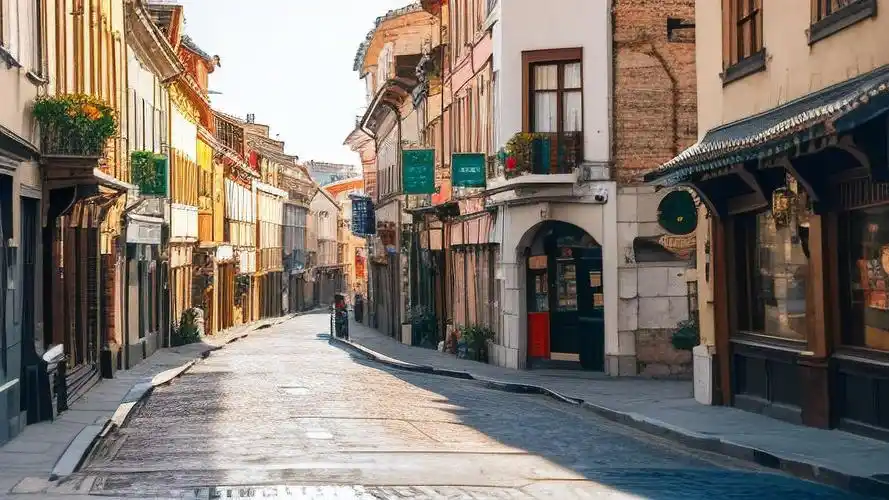 家访背景图,城镇街景探索🏙️