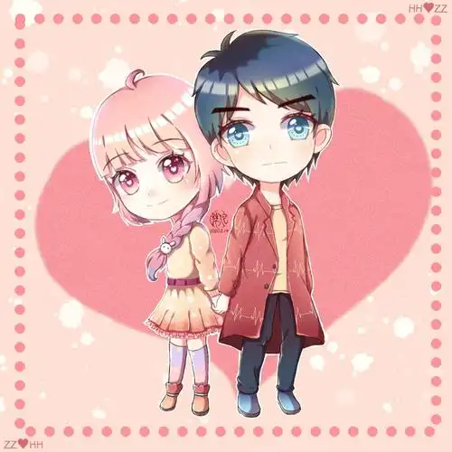【情人节快乐】q版双人 画的是.