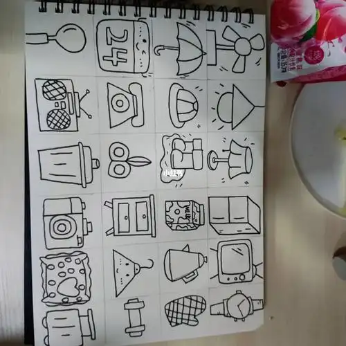 文具用品97和生活用品9402简笔画