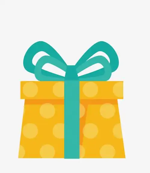 黄色卡通礼盒免抠素材免费下载_觅元素51yuansu.com