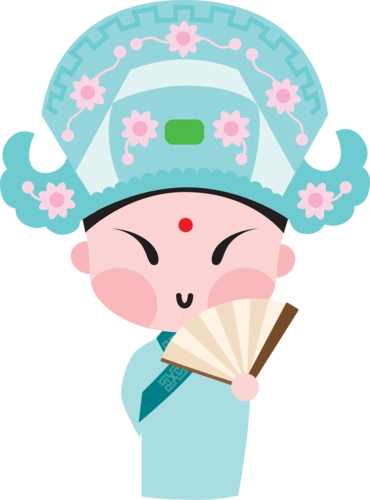 国粹京剧q版插画最新作品