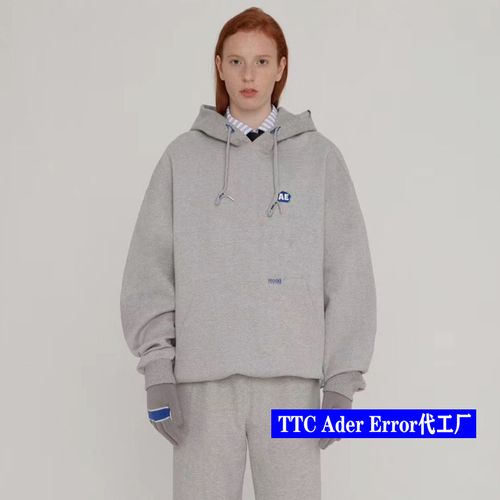 代工厂直销 ader易烊千玺同款卫衣女2022ae宽松连帽帽衫外套男潮