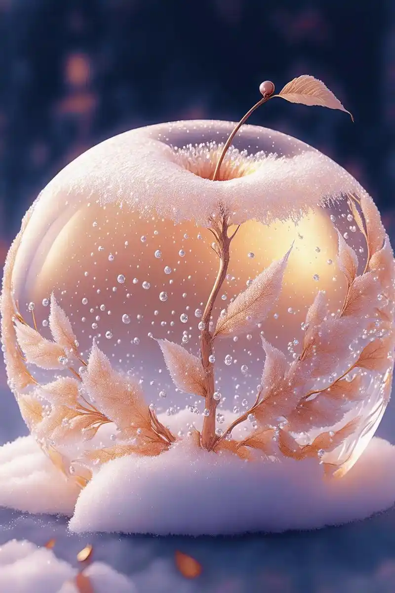 水晶苹果壁纸,这样的苹果你喜欢吗?