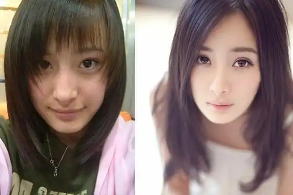 杨幂整容前后照片对比,看完你还相信杨幂没整形吗,对比,照片,双眼皮