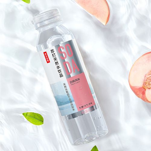 88vip:农夫山泉 苏打水天然水饮品白桃味410ml*15瓶整箱装0糖0卡0防腐