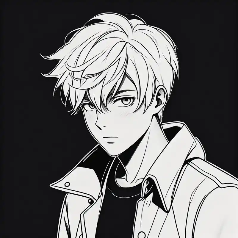 黑白素描头像,男生帅气霸气冷酷90 哇塞,这男生黑白素描头像太酷了