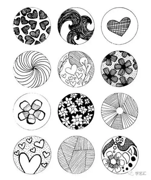 绘画素材丨学好装饰画这些装饰线描设计训练一定有用