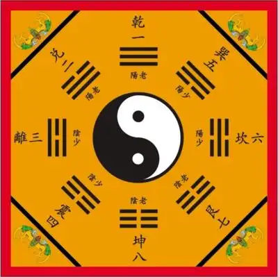 阴阳太极八卦图地毯打坐垫练功垫金色地垫门垫家具风水叩拜垫罡毯