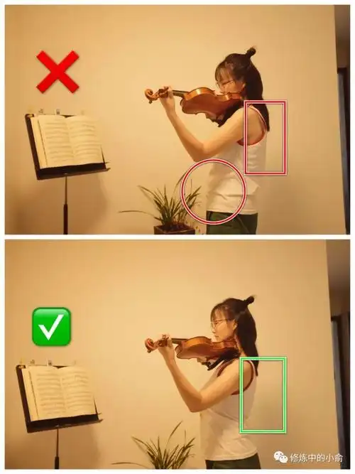 小提琴演奏者的正误站姿和坐姿及解决方案(下)_姿势