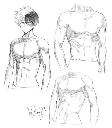 腹肌简笔画●腹肌男简笔画●腹肌画法简笔画●八块腹肌简笔画●男生