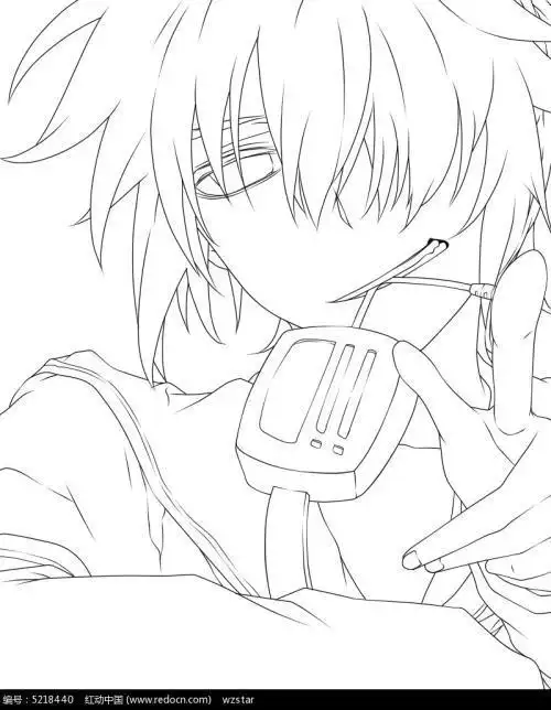 情头动漫一男一女简笔画美少年动漫简笔画动漫 简笔画 卡通 漫画 手绘