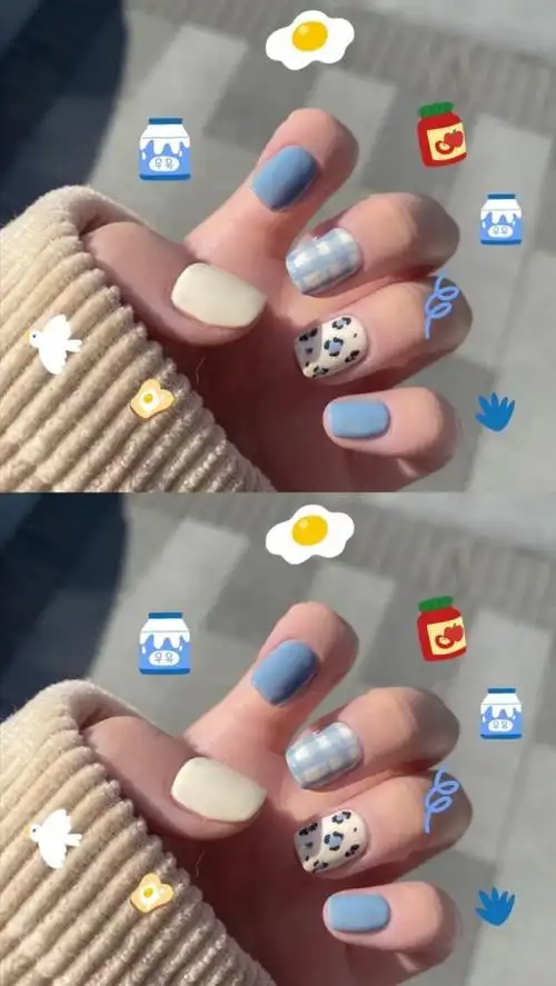 可爱少女短款美甲