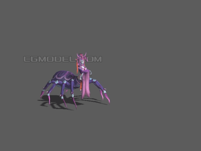 3d游戏动作带动作带动画怪物战斗蜘蛛半人马