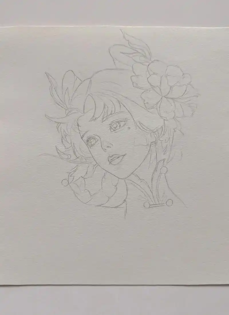 今天的线稿也很简单,一起来画吧#嫦娥源梦皮肤 #手绘 #抖音 - 抖音