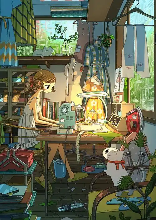 漫画风格插画作品欣赏,人物场景插画图