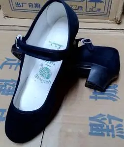 定制浅口中跟绒面一带礼仪.宾馆.酒店.舞蹈女布鞋("黔城"牌)