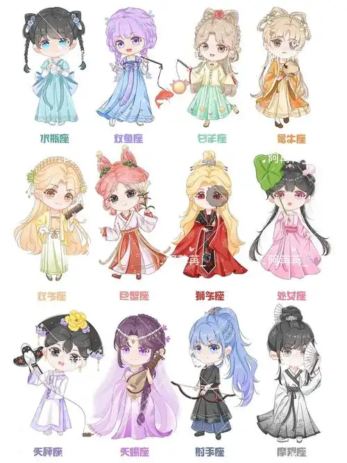 原创古风十二星座拟人