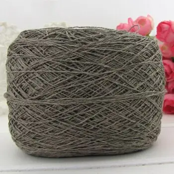 苎麻线纯麻线亚麻线钩针线编织细线季钩帽子线包包线 卡其布