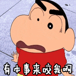 soogif soogif出品 蜡笔小新新番 小新 可爱 动漫 二次元 有本事来咬