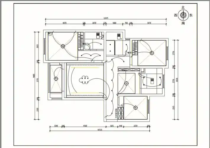 113㎡平面布置图施工图练习