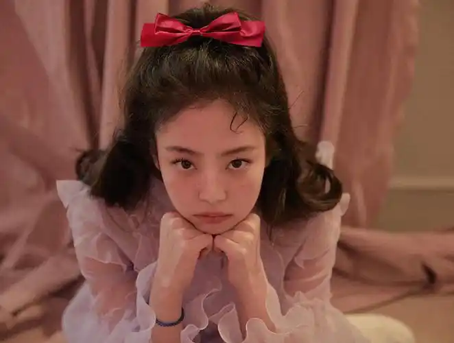 jennie金智妮同款发饰蝴蝶结顶夹少女一字边夹发卡发饰