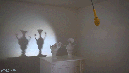 的花瓶然后用运动光源前2张图为gif产生视觉错觉注意看影子有趣又聪明