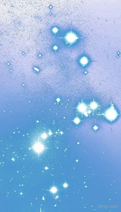 蓝色星空png素材透明免抠图片-装饰效果