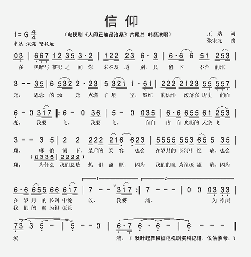 信仰电视剧人间正道是沧桑片尾曲