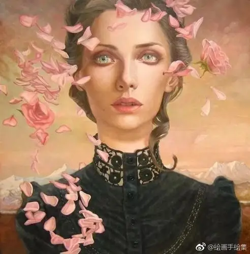 当代现实主义插画 —— 美国插画师,画家 kris lewis 肖像绘画作品欣