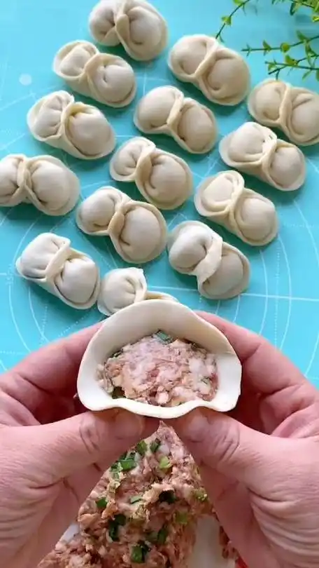 这届网友包饺子卷起来了#胖胖乎乎的元宝饺子,多财多运,快让老妈包