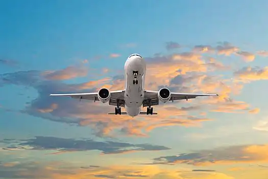 飞机,起飞,日出