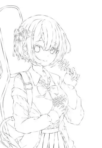 二次元手绘线稿 有喜欢手绘的吗