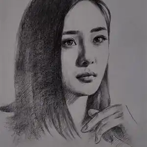 纯手工素描画像定制真人照片来图定d做彩铅画老人头像黑白画铅笔