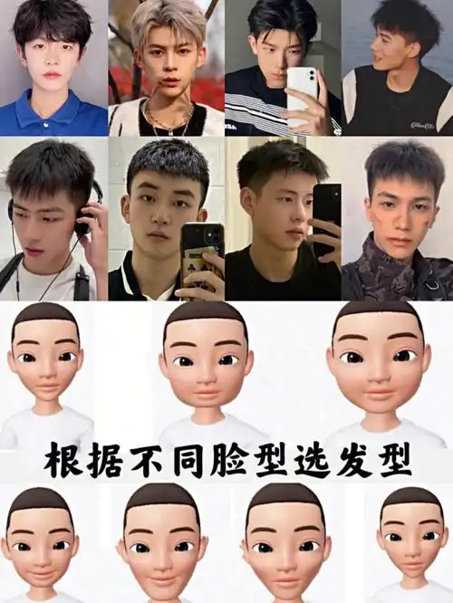 男生发型推荐短发根据脸型选择发昆明剪发73