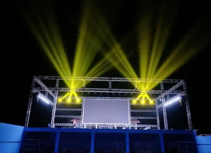 延安美源山水游乐谷室外舞台音响灯光工程_文旅夜游工程案例_锐丰案例