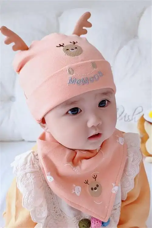 婴儿帽子春秋薄款男女宝宝可爱超萌新生儿胎帽婴幼儿初生儿棉套头