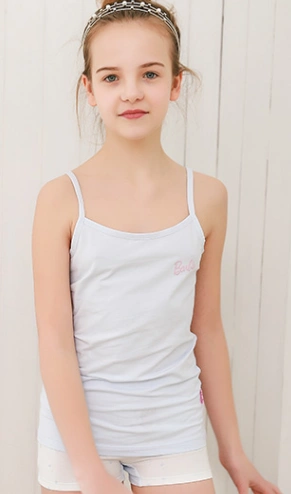 【barbie/芭比dbn005 内衣】barbie 芭比 吊带背心8-10-12岁女大童打