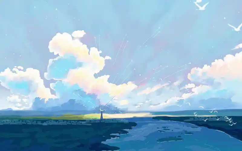 【日系场景云】绘画过程分享