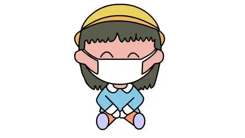 卡通口罩人物简笔画