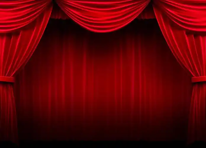 红舞台幕布背景概念