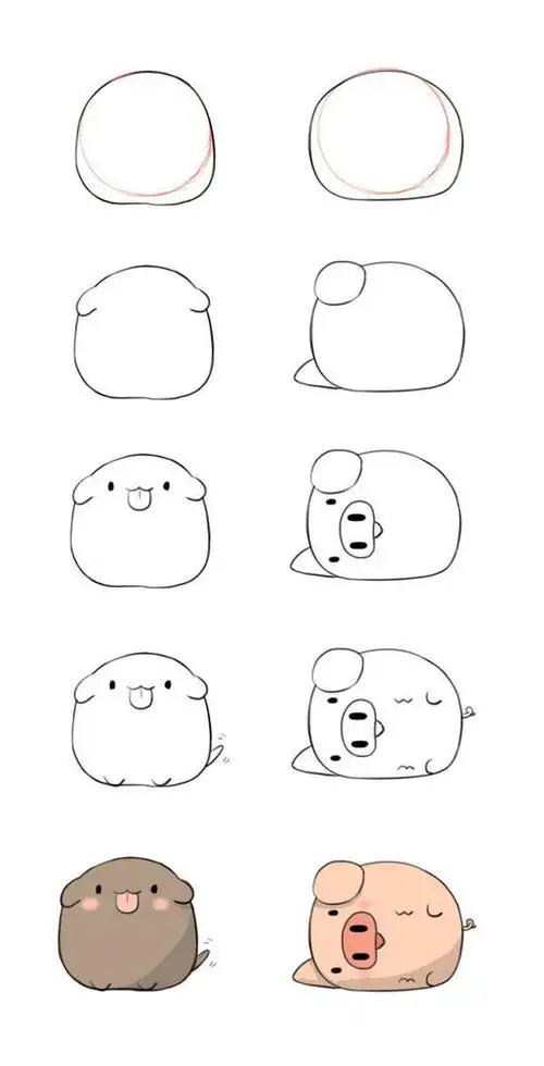 简笔画可爱的画法步骤图 简笔画图片大全-蒲城教育文学网