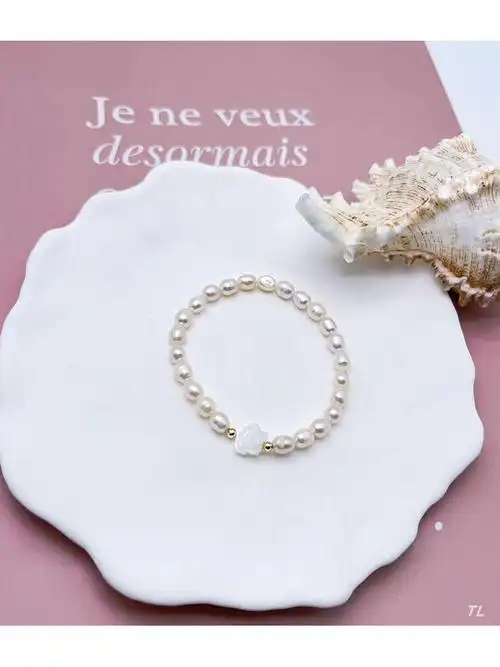 天然珍珠手链法式欢女轻奢小众款温柔仙女款小仙女标配