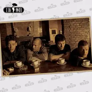 两杆大烟枪 经典电影海报 画 酒吧客厅装饰画 复古牛皮纸海报挂画 江