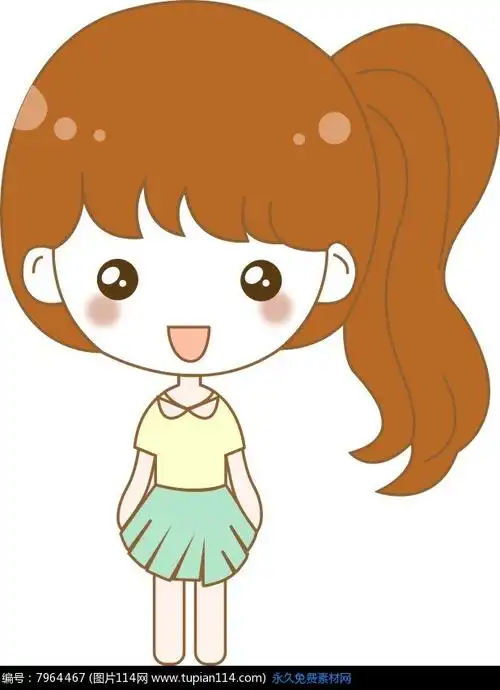 可爱小女孩漫画简笔画 小学生漫画简笔画女孩可爱